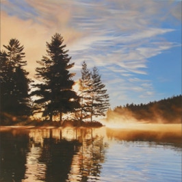 Algonquin Sunset, Lake Opeongo 18" x 36" Oil